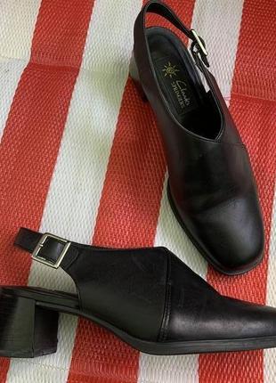 Шикарные мегаудобные кожаные туфли босоножки clarks/кожа10 фото