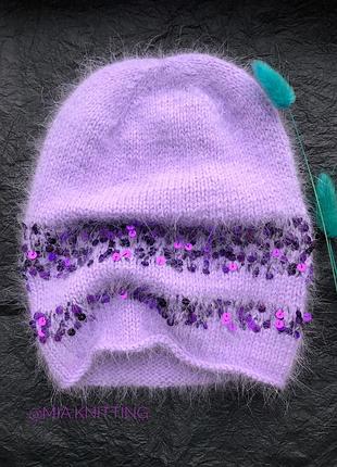 Шапка пух норки ангора