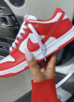 ❤️🌼❤️nike dunk low university red white❤️🌼❤️женские кроссовки найк