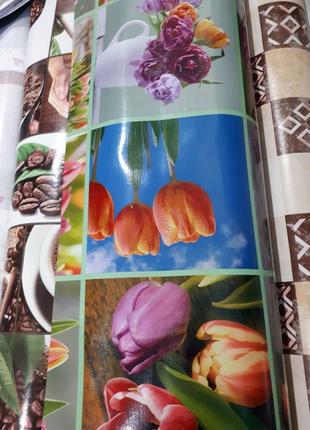 Клейонка скатертину на стіл тюльпани5 фото