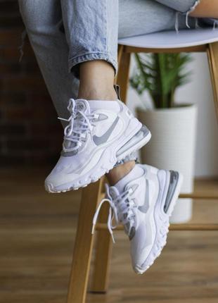 Женские стильные весенние кроссовки nike air max 270 react white3 фото