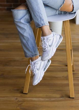 Женские стильные весенние кроссовки nike air max 270 react white5 фото