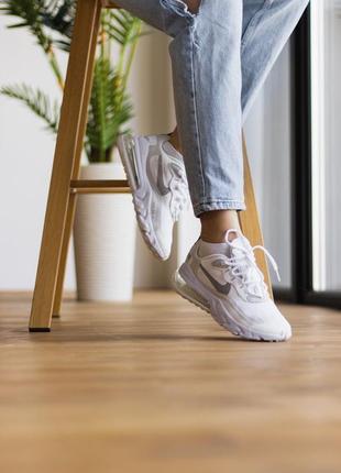 Женские стильные весенние кроссовки nike air max 270 react white8 фото