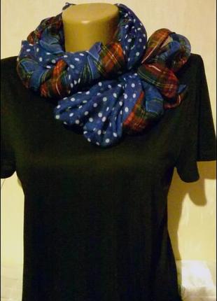 Шикарный двойной шарф, снуд, палантин из тончайшей вискозы (90 х 190 см)3 фото