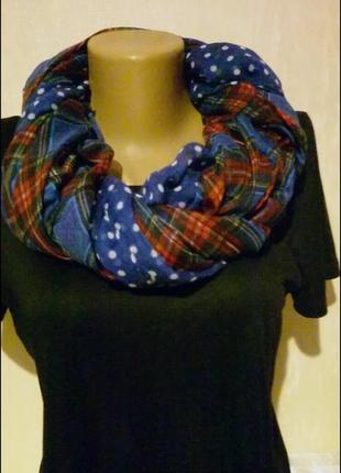 Шикарный двойной шарф, снуд, палантин из тончайшей вискозы (90 х 190 см)4 фото