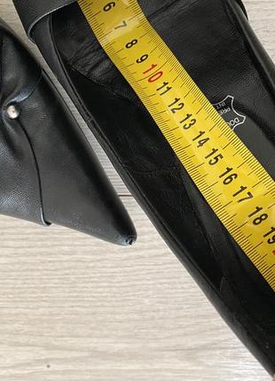 Leather-натуральная кожа-туфли кожаные 🦋туфли на каблуках с заострёнными носиками7 фото