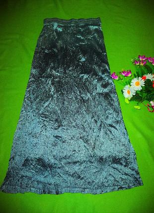 Спідниця в підлогу градієнт три відтінки сірого. кринкл