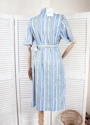 Стильное винтажное платье с поясом3 фото