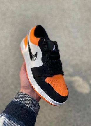 Nike air jordan🆕шикарные женские кроссовки🆕кожаные оражнево-черные найк🆕жіночі кросівки🆕