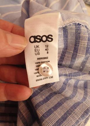 Оригинальная комбинированая рубашка в полоску asos7 фото