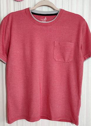 Красная меланжевая футболка albatross р. м