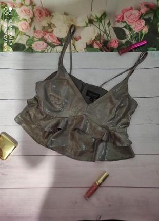 Топ з рюшами від top shop р 8 наш 42-44