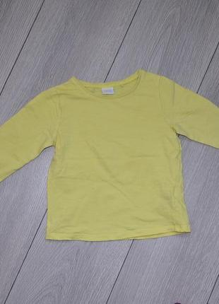 Детская желтая кофта лонгслив на 2-3 года next