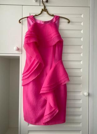 Яркая розовое платье d-play xs s