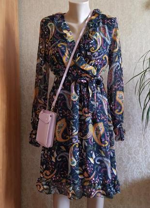 Женское шифоновое платье с,м,л,хл3 фото