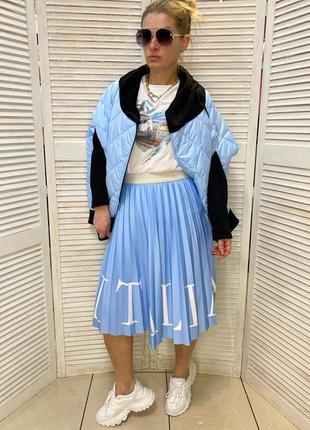 Яркая юбочка плиссе италия люкс качества