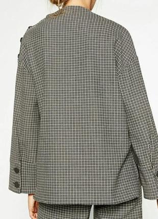 Блуза оверсайз zara из смесивой шерсти с металлическими пуговками6 фото
