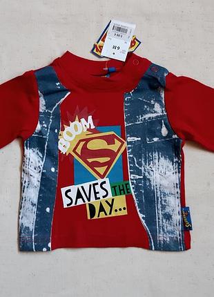 Красный реглан лонгслив superbaby германия на 6 мес (68см)