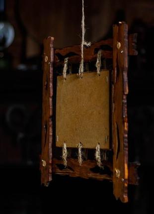 Шикарная фигурная деревянная рамка для фото ручной работы2 фото
