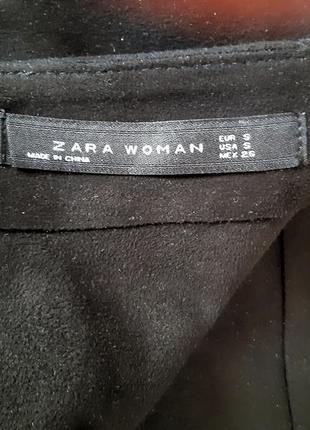 Стильная юбка, замшa, со шнуровкой и бахромой  zara woman s/266 фото
