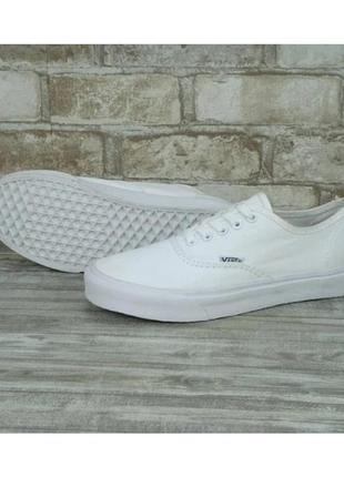 Кеді vans authentic triple white2 фото