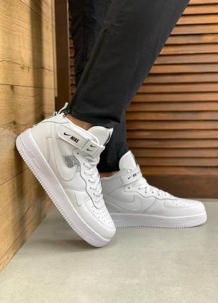 Чоловічі білі кросівки найк аір форс nike air force 1 high white