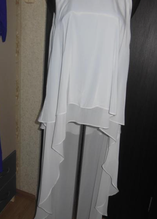 Шикарная двойная блуза со шлейфом river island1 фото