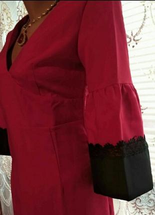 Облягаюче плаття міді, рукави мереживо 4