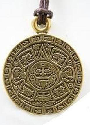 Амулет календарь ацтеков "камень солнца"1 фото