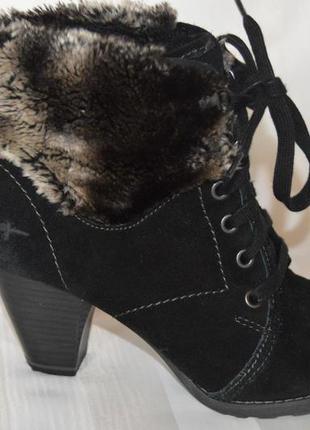 Ботинки черевички шкіра tamaris розмір 38 39, сапоги