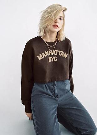🌿кроп-топ oversize zara🔥😍 ⠀ 🌿в наявності розмір s/м ⠀