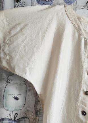 Нежная базовая блуза миндального цвета из легкого 💯 шелка!8 фото