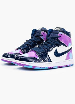 Nike air jordan retro 1 high violet3 фото