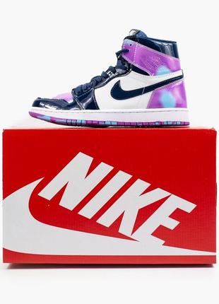 Nike air jordan retro 1 high violet5 фото