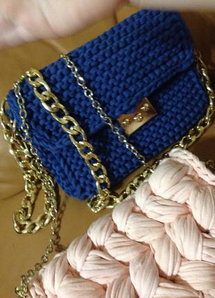 Сумочка из трикотажной пряжи hand made