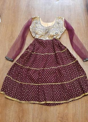 Индийское платье р.xs- s национальный костюм