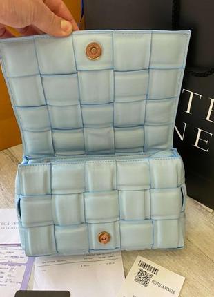Шикарная сумка bottega veneta padded cassette bag blue7 фото