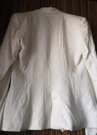 Трикотажный пиджак молоко на 1пуговицу zara 46-52р.2 фото