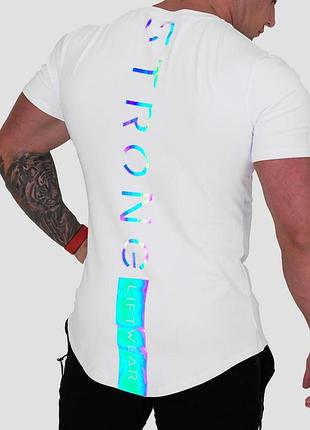 Чоловіча футболка з рефлективным ефектом "strong lift wear"