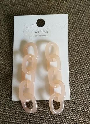 Серьги цепи bershka в стиле cos