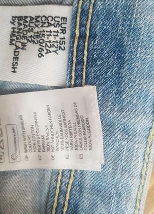 Голубие джинсовые шорти, хс, с,   с потертостями denim від hm2 фото