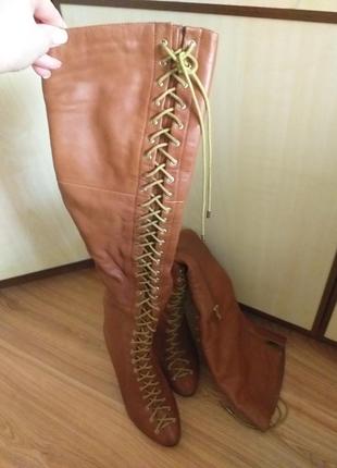 Ботфорты сапоги на шнуровке