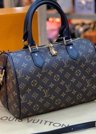 Сумка женская louis vuitton speedy 30 коричневая (луи виттон, клатч, кошелек, сумочка)