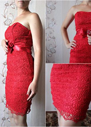Платье стильное (кружево) на мероприятие, выпускной