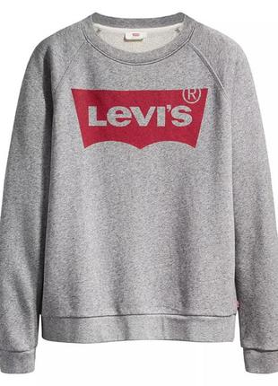 Шикарный оригинальный свитшот levis с большим логотипом1 фото