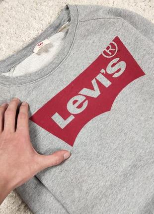 Шикарный оригинальный свитшот levis с большим логотипом5 фото