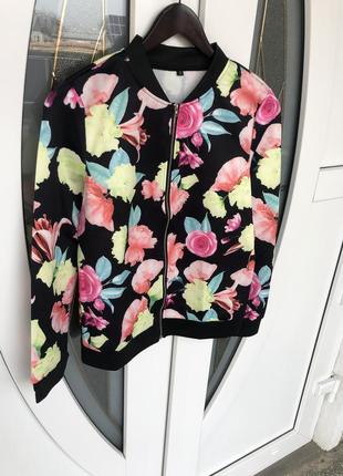 Женская кофта джемпер с цветочным принтом zara2 фото