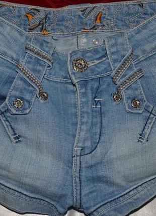 Шорты джинсовые  короткие на девочку 11-13 лет