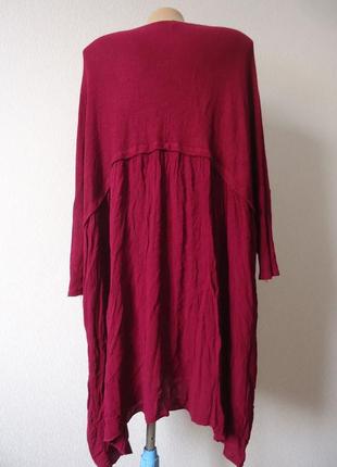 Шикарне плаття туніка італія винного кольору3 фото
