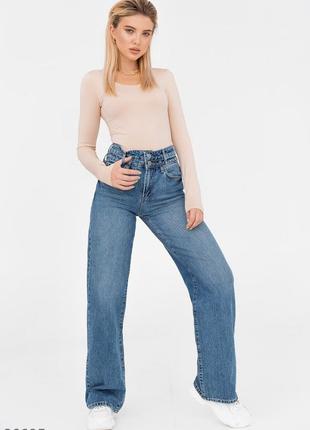 Прямые джинсы с высокой посадкой2 фото